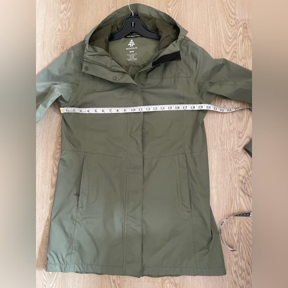 Gorpcore Woods Hooded Rain Jacket Windbreaker Olive Green M - Picture 10 of 16